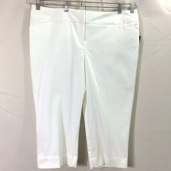 NEW Worthington White Modern Fit Slim Crop Pants New With Tags Womens 18W - Picture 1 of 4
